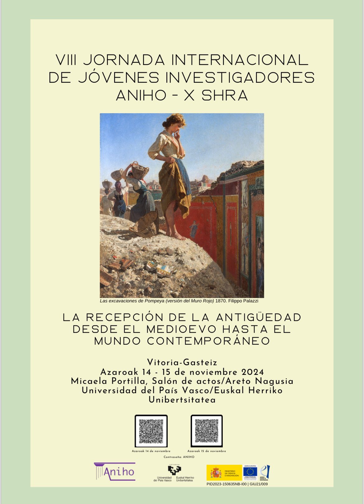 VIII Jornada Internacional de Jóvenes Investigadores ANIHO – X SHRA: La recepción de la Antigüedad desde el Medievo hasta el Mundo Contemporáneo