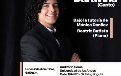 Recital de grado: Alejandro Montaño Daraviña (canto)