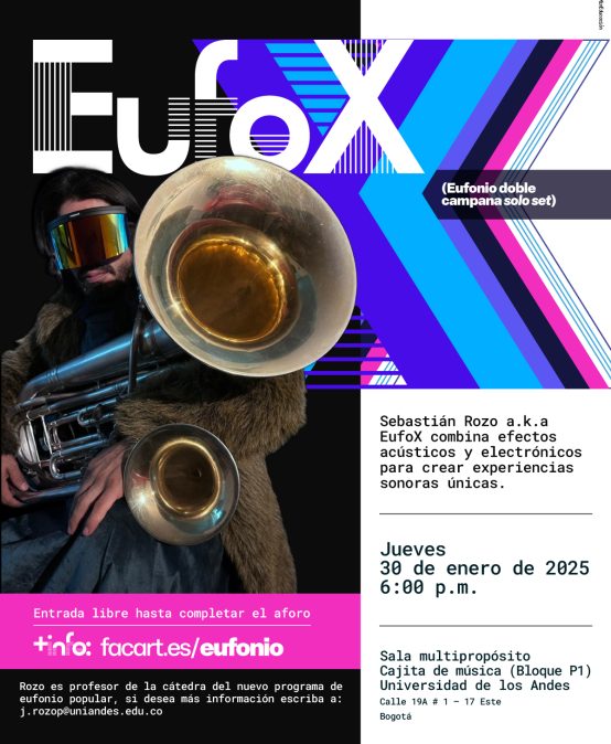 Concierto del Tarde: EuFoX (Eufonio), jueves 30 de enero a las 6:00 p.m. en la Cajita de música, Universidad de los Andes