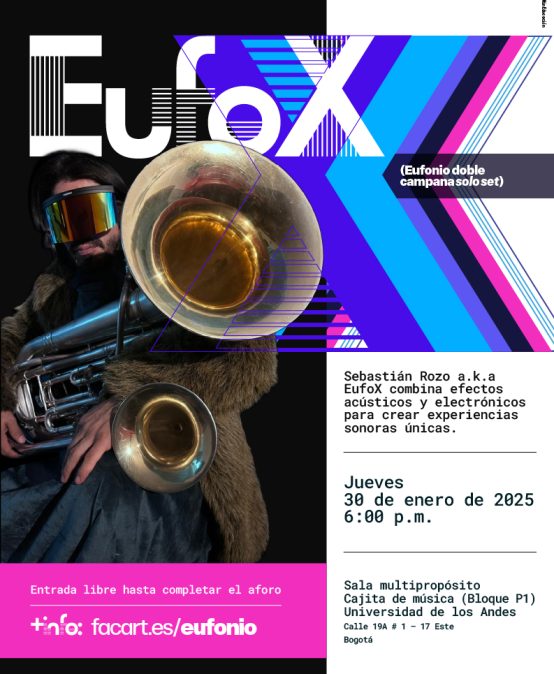 Concierto del Tarde: EuFoX (Eufonio), jueves 30 de enero a las 6:00 p.m. en la Cajita de música, Universidad de los Andes