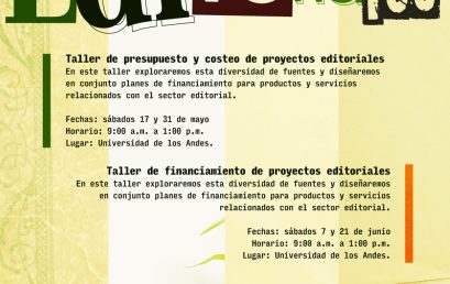 Serie de dos talleres sobre presupuesto y financiación de proyectos editoriales
