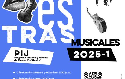 Muestras musicales del Programa Infantil y Juvenil: cátedra de piano, viento y cuerdas en 2025-1
