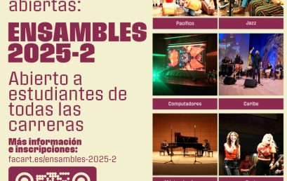 Ofertas de cursos: Ensambles del Departamento de Música en 2025-2