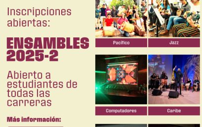 Ofertas de cursos: Ensambles del Departamento de Música en 2025-2