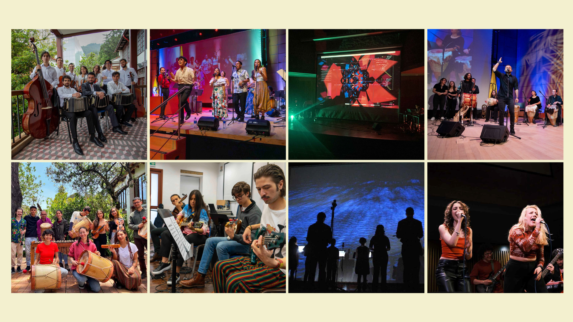Oferta cursos ensambles 2025-2. Departamento de música