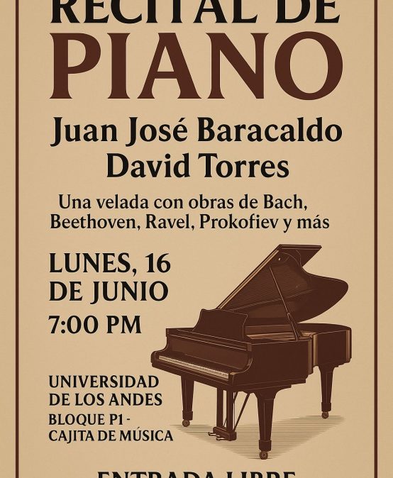 Lunes 17 de junio de 2025 a las 7:00 p.m. en la Cajita de Música, Universidad de los Andes