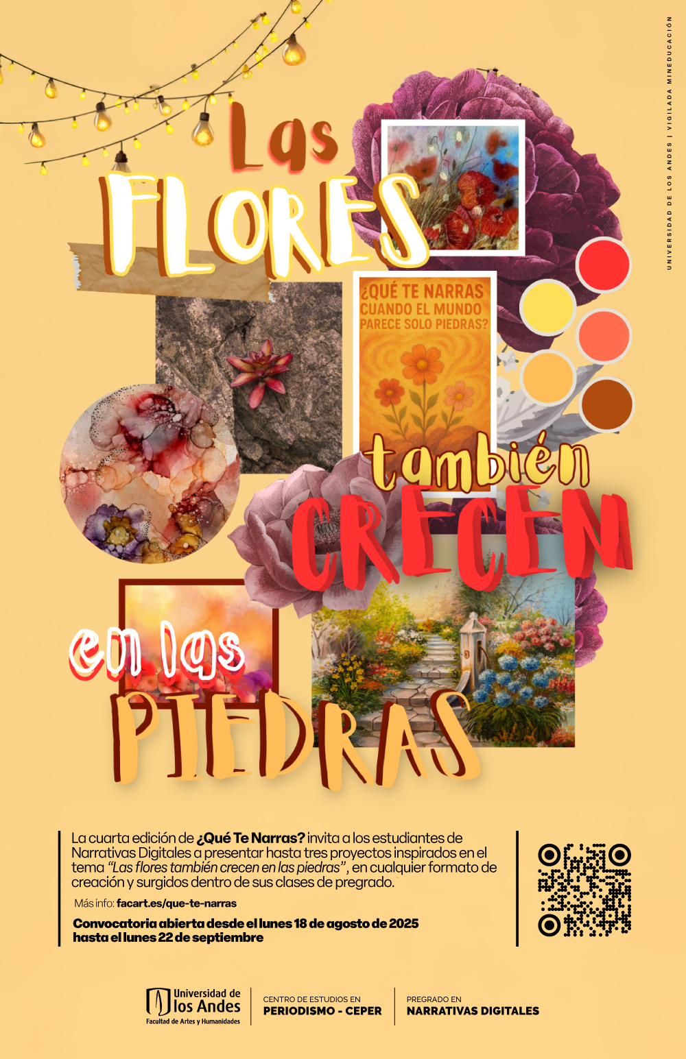 Convocatoria Qué Te Narras 2025: Las flores también crecen en las piedras