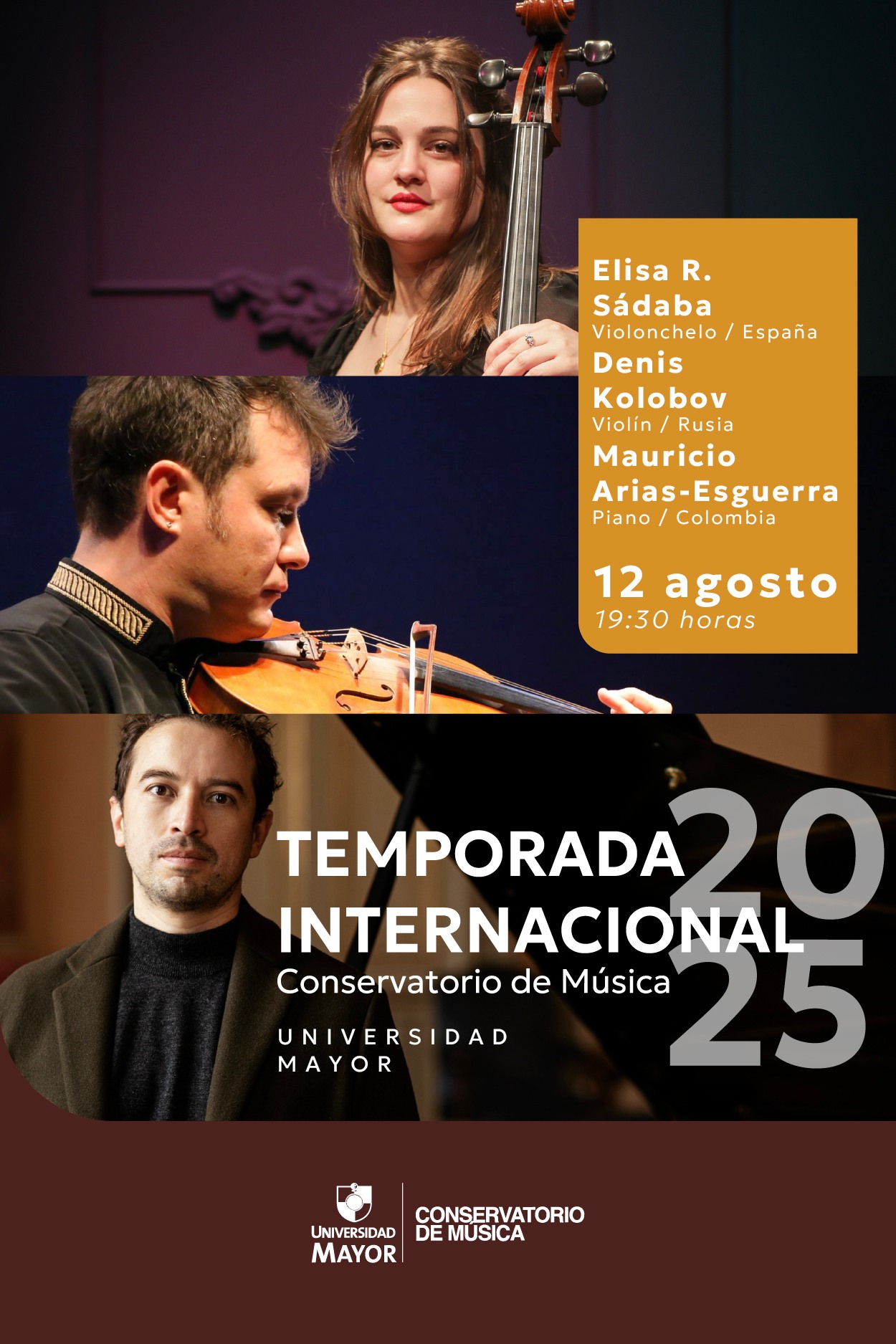 Mauricio Arias-Esguerra se presenta en la Temporada Internacional de Música de la Universidad Mayor de Chile
