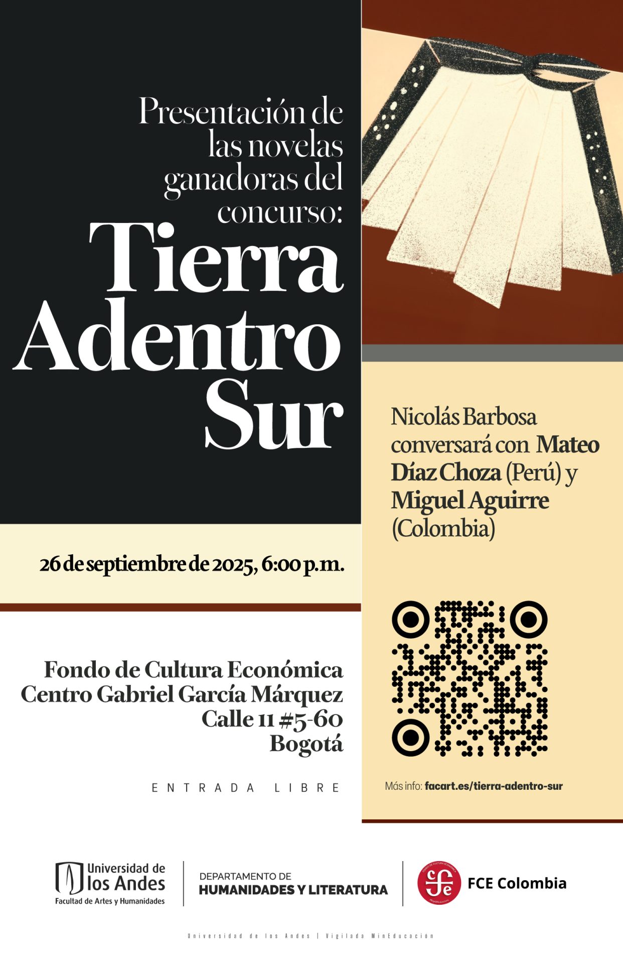 Modera Nicolás Barbosa, profesor de Literatura de Uniandes.