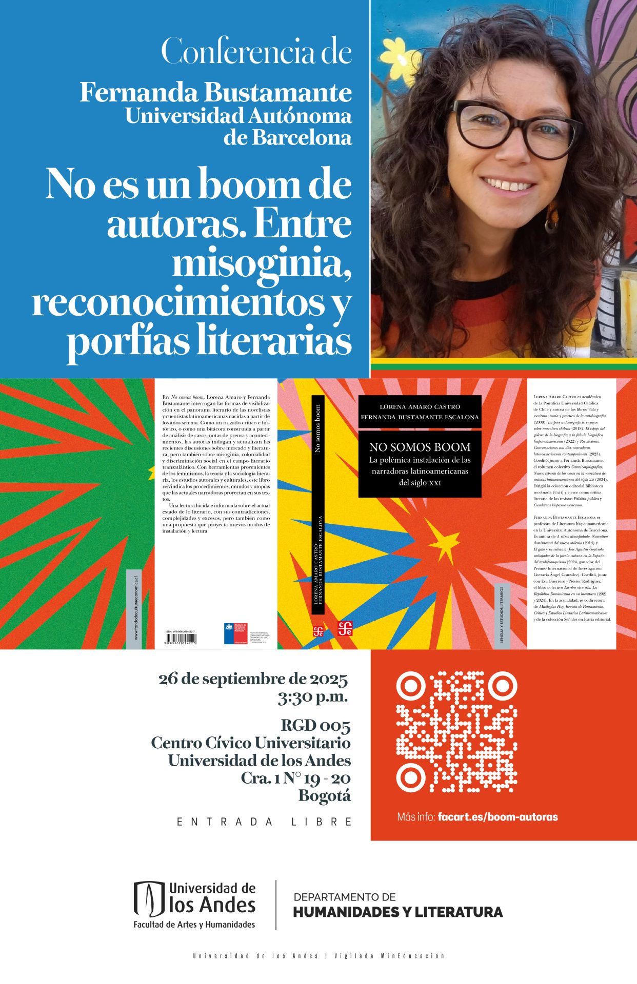 La profesora de la Universidad de Barcelona hablará de la misoginia, reconocimientos y porfías literarias hacia las narradoras latinoamericanas
del siglo xxi.