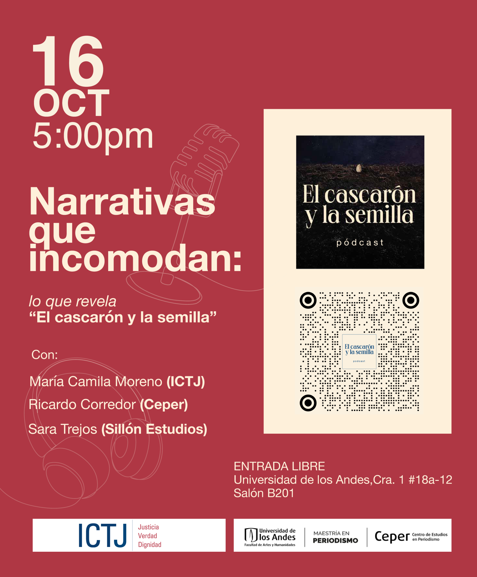 Jueves 16 de octubre | 5:00 p.m. | B-201