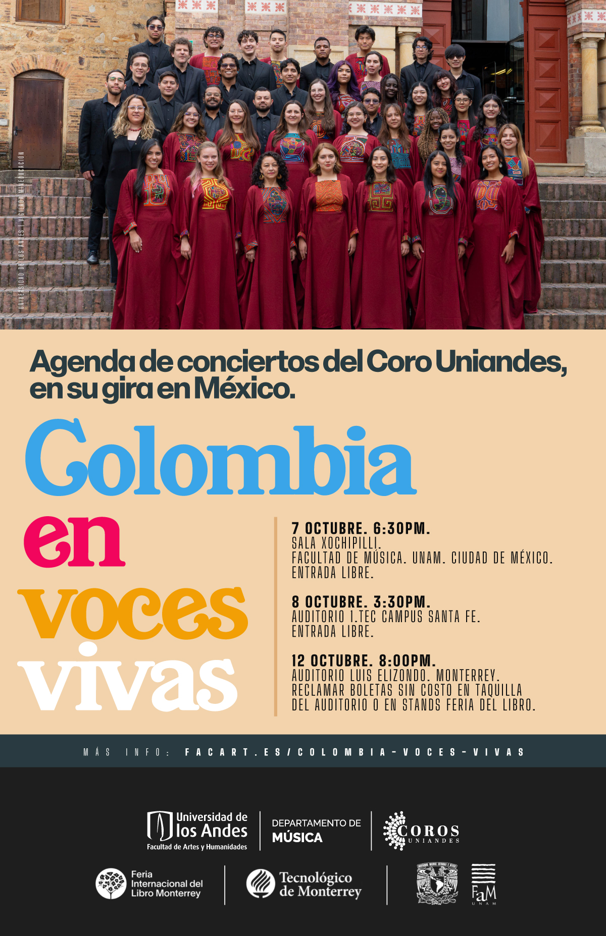 Conozca la agenda de los conciertos del Coro Uniandes en México