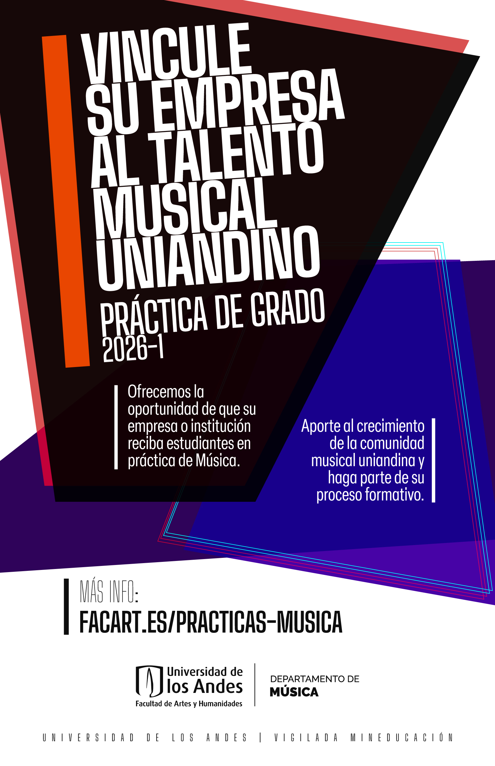 Práctica de Grado del Departamento de música Universidad de los Andes en 2026-1