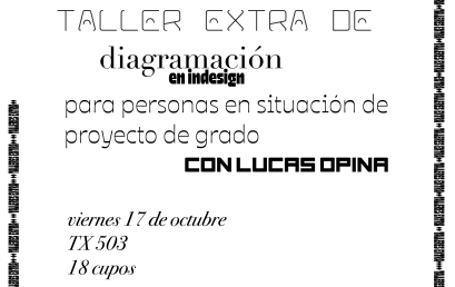 Taller Extra de Indesign para personas en situación de proyecto de grado