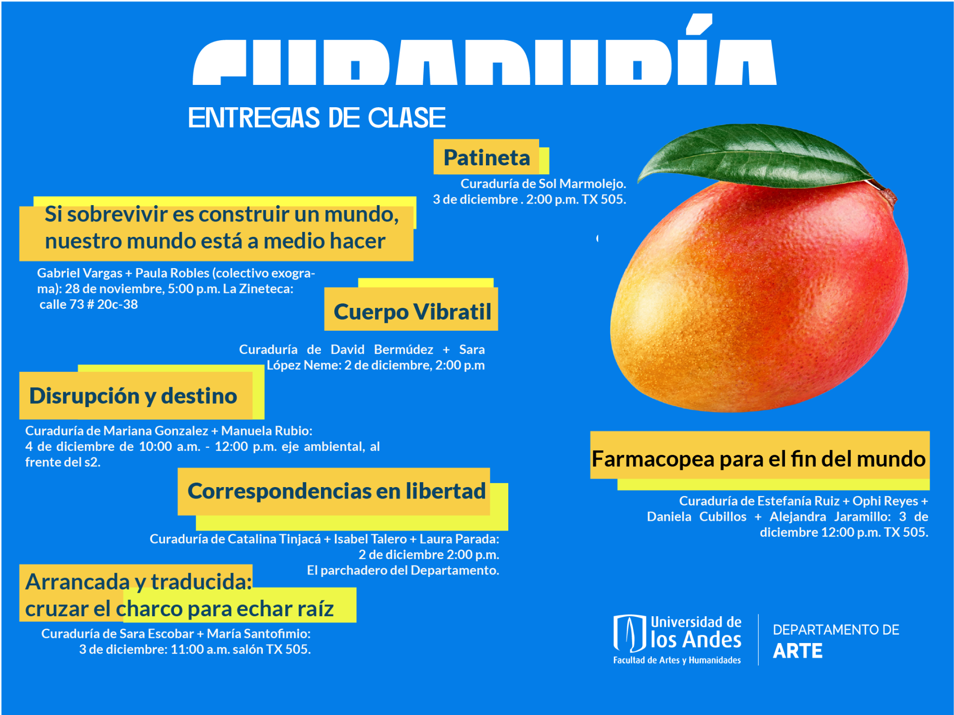 Siete propuestas exhibidas en diferetes espacios.