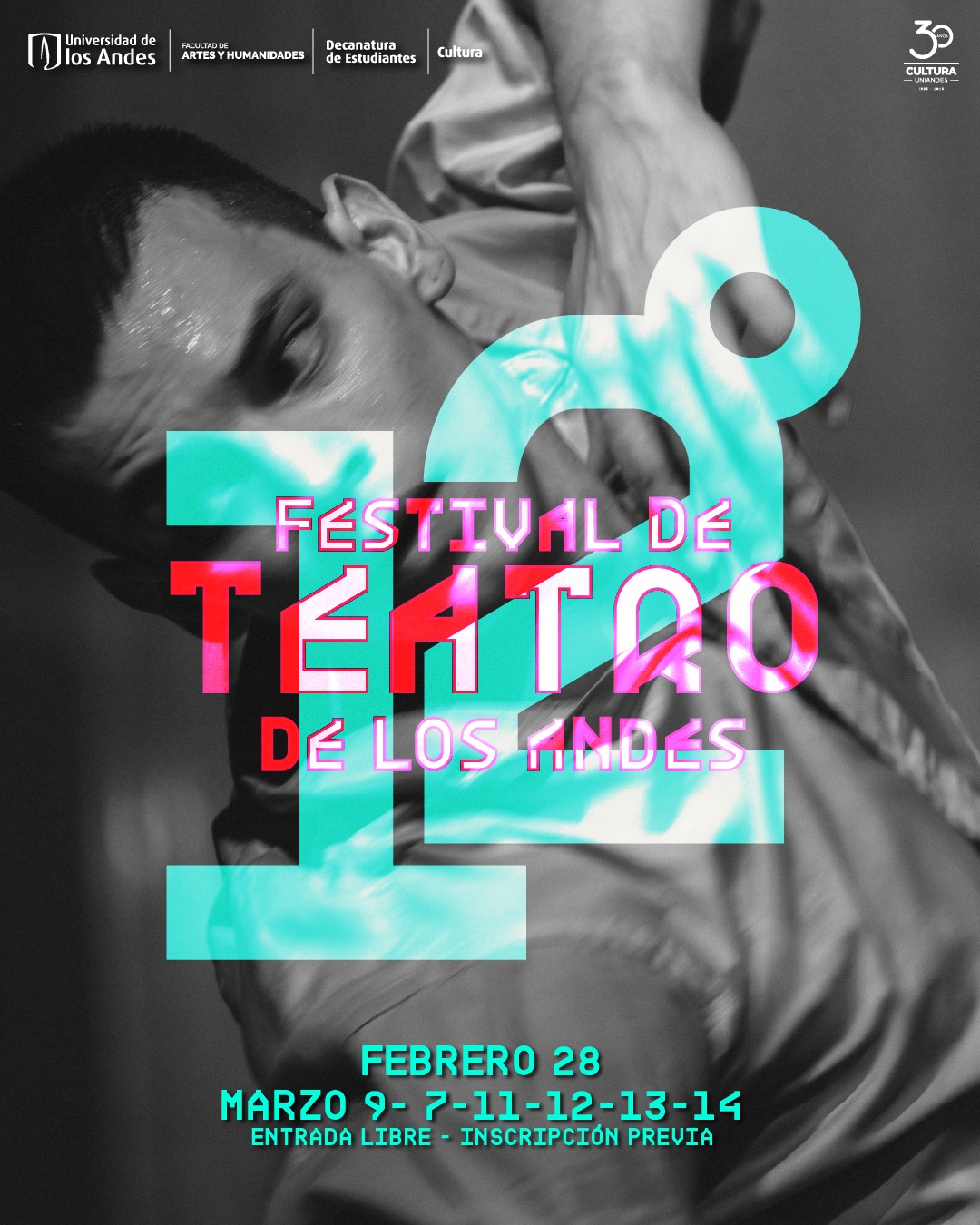 Conozca toda la programación de la edición XII del Festival de Teatro de la Universidad de los Andes, del 28 de febrero al 14 de marzo de 2026